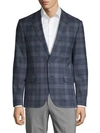 KARL LAGERFELD SLIM-FIT PLAID WOOL BLEND SPORT COAT,0400098912745