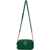 GUCCI GUCCI GREEN SMALL GG MARMONT CAMERA BAG