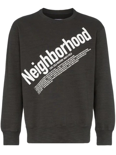 Neighborhood Pullover Mit Logo-print In Grey