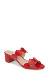 Patricia Green Palm Beach Slide Sandal In Red/ Red Leather