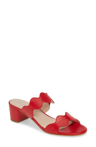 Patricia Green Palm Beach Slide Sandal In Red/ Red Leather
