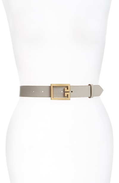 Givenchy 2g Buckle Leather Belt In Natural
