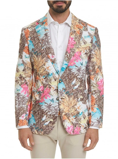 Robert Graham Men's Caivano Floral-pattern Two-button Jacket In Multi