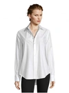 ROBERT GRAHAM WOMEN'S CARRIE SOLID POPLIN SHIRT IN WHITE WITH MOTHER OF PEARL BUTTONS SIZE: S BY ROBERT GRAHAM