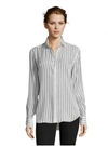 ROBERT GRAHAM WOMEN'S CARRIE MEIC VOILE STRIPE SHIRT IN CREAM WITH MOTHER OF PEARL BUTTONS SIZE: XL BY ROBERT GRAH
