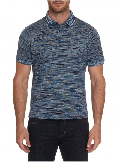 Robert Graham Patrin Variegated Classic Fit Polo Shirt In Blue