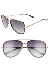 QUAY ALL IN 58MM AVIATOR SUNGLASSES,ALL IN NAVIGATOR