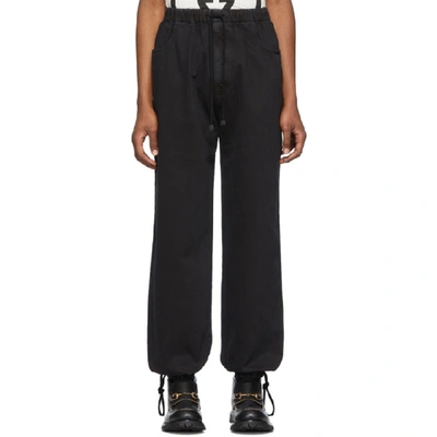 Gucci Washed Cotton Jogging Pant In Black