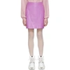 GUCCI GUCCI PURPLE LEATHER MINISKIRT