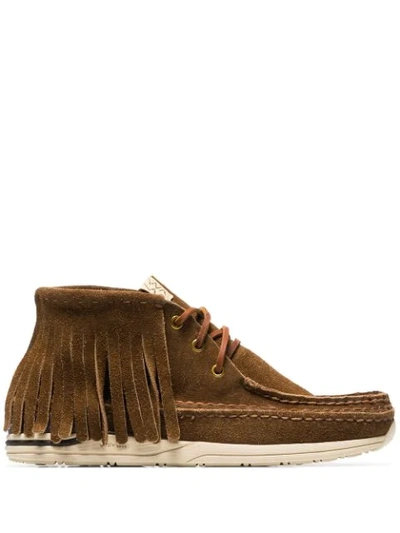 Visvim Voyageur Fringe Trim Boots In Brown