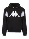Kappa Authentic Esmio Logo Hoodie In Black White (black)