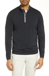 Peter Millar Perth Performance Quarter Zip Sweatshirt In Black