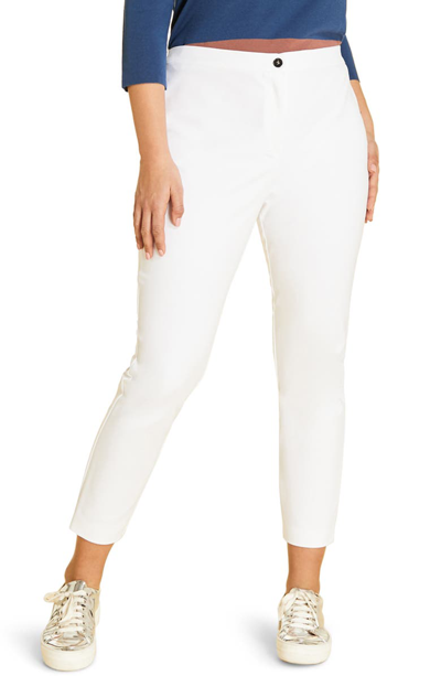 Marina Rinaldi Record Cotton Pants In White