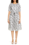 CAROLINA HERRERA POLKA DOT SILK CHIFFON COCKTAIL DRESS,S1911N531FDO