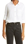 Rails Ellis Button-down Long-sleeve Solid Shirt In White