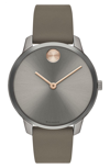 MOVADO BOLD LEATHER STRAP WATCH, 42MM,3600593