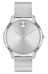 Movado Bold Mesh Strap Watch, 42mm In Silver