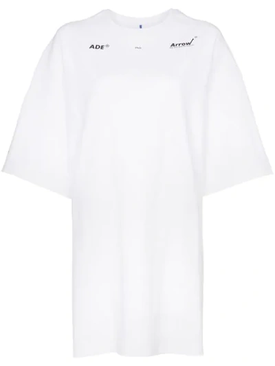 Ader Error Oversized Back Logo Print T-shirt - 白色 In White