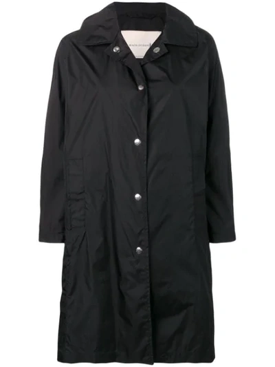 Mackintosh Black Nylon Single Breasted Coat Lm-079st/p