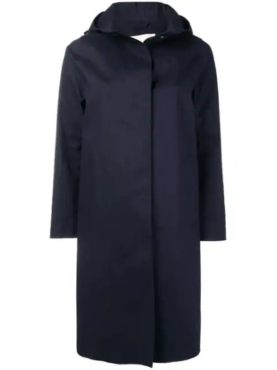 MACKINTOSH NAVY BONDED COTTON HOODED COAT LR-021