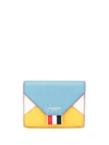 Thom Browne Envelope Card Case In Yellow