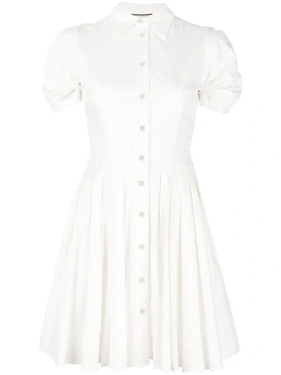 Alexis April Puff-sleeve Shift Dress In White