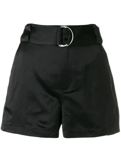 Andrea Ya'aqov Belted High-waisted Shorts - 黑色 In Black