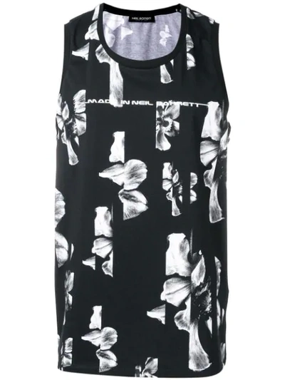 Neil Barrett Floral Print Tank - 黑色 In Black