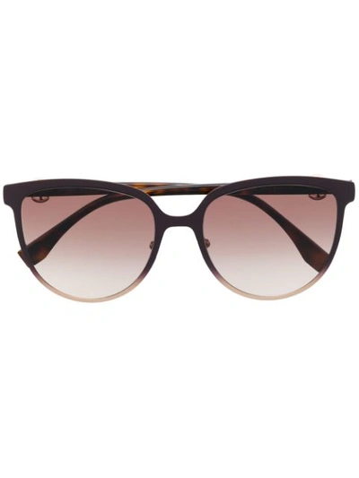 Fendi Square Metal & Acetate Sunglasses In Brown