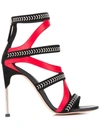 ALEXANDER MCQUEEN ALEXANDER MCQUEEN PIN HEEL CAGE SANDALS - 黑色