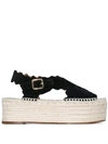 CHLOÉ CRISSCROSS PLATEAU ESPADRILLES