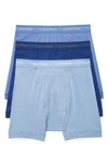 Calvin Klein 3-pack Stretch Cotton Boxer Briefs In Black