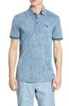 TED BAKER VANESS SLIM FIT LEAF POLO,MMB-VANESS-TH9M