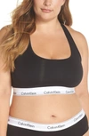 Calvin Klein Plus Size Modern Cotton Unlined Bralette Qf5116 In Black