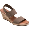 Andre Assous Allison Wedge Sandals In Taupe