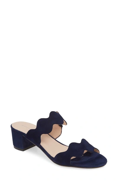 Patricia Green Palm Beach Slide Sandal In Navy Suede