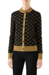 GUCCI METALLIC GG CARDIGAN,554999XKAHT