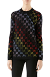 GUCCI GG CRYSTAL EMBELLISHED WOOL SWEATER,555038XKAHY