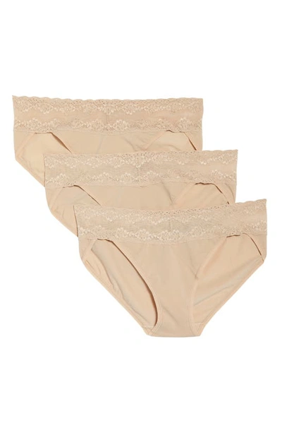 Natori Bliss Perfection 3-pack Bikini Briefs In Rose