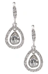 Givenchy Crystal Orbital Pave Drop Earrings In Silver