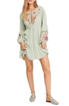FREE PEOPLE SPELL ON YOU EMBROIDERED MINIDRESS,OB938349