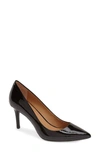 Calvin Klein Gayle Pointed Toe Pump In Black Patent