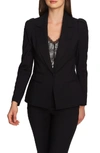 1.state Fitted Single-button Blazer In Rich Black