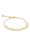 Monica Vinader Siren Mini Nugget Cluster Bracelet, Os In Gold/ Moonstone