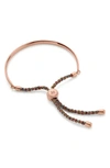 Monica Vinader Engravable 'fiji' Friendship Bracelet In Rose Gold/ Rainbow