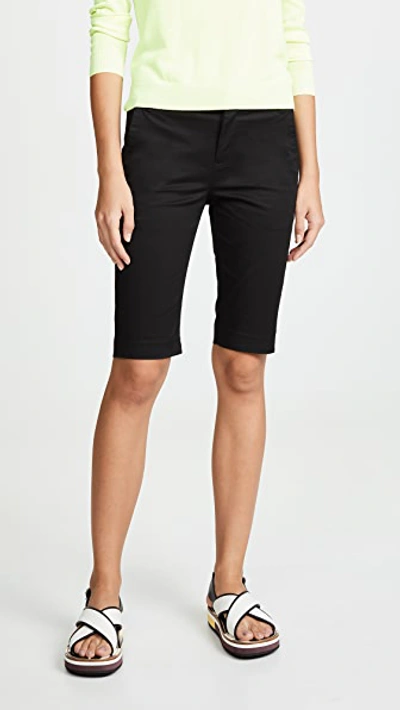 Vince Knee-length Side Pocket Chino Shorts In Black