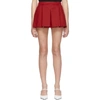 RED VALENTINO RED VALENTINO RED PLEATED SHORTS
