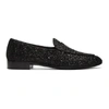 GIUSEPPE ZANOTTI GIUSEPPE ZANOTTI BLACK GLITTER LOAFERS