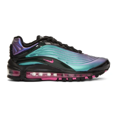 Nike 紫色 Air Max Deluxe 运动鞋 In Black & Laser Fuchsia