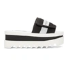 STELLA MCCARTNEY STELLA MCCARTNEY BLACK AND WHITE SNEAK-ELYSE SLIDE SANDALS